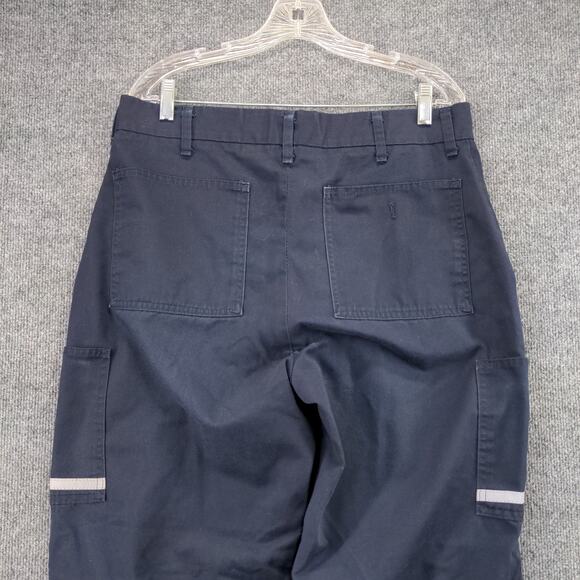 FedEx Stan Herman Reflective Uniform Work Pants Size 36R-32 Blue - Picture 8 of 13